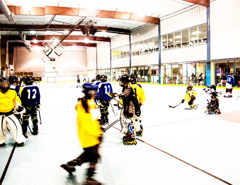 The multipurpose rink in use