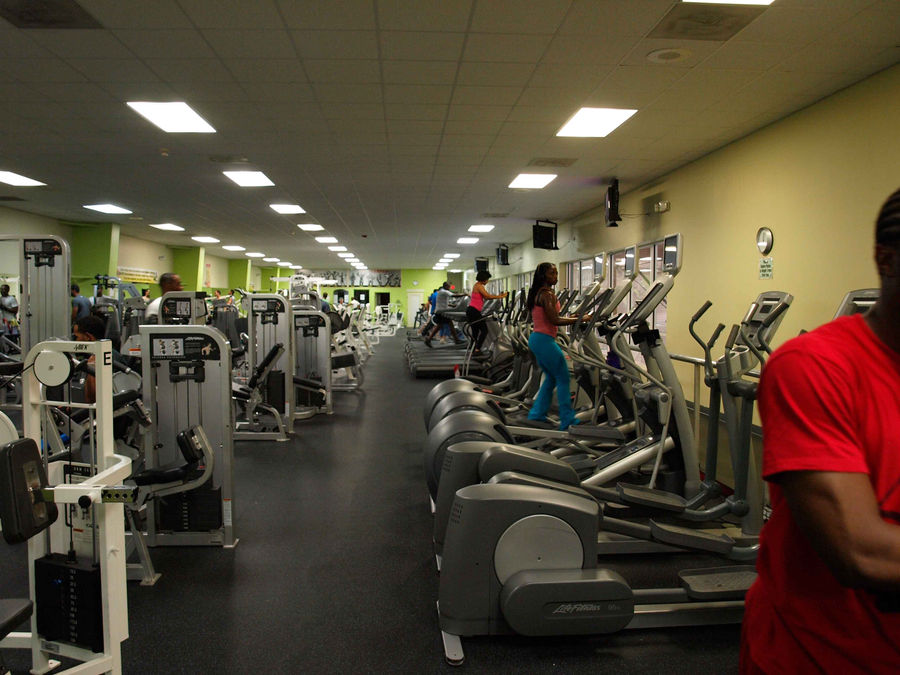 The cardio row at Powerhouse Gym